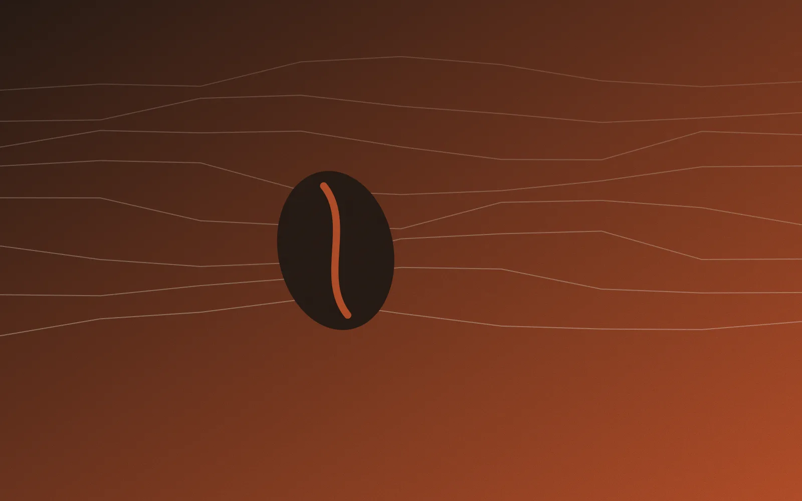 Illustration d’un grain de café sur un fond sombre
