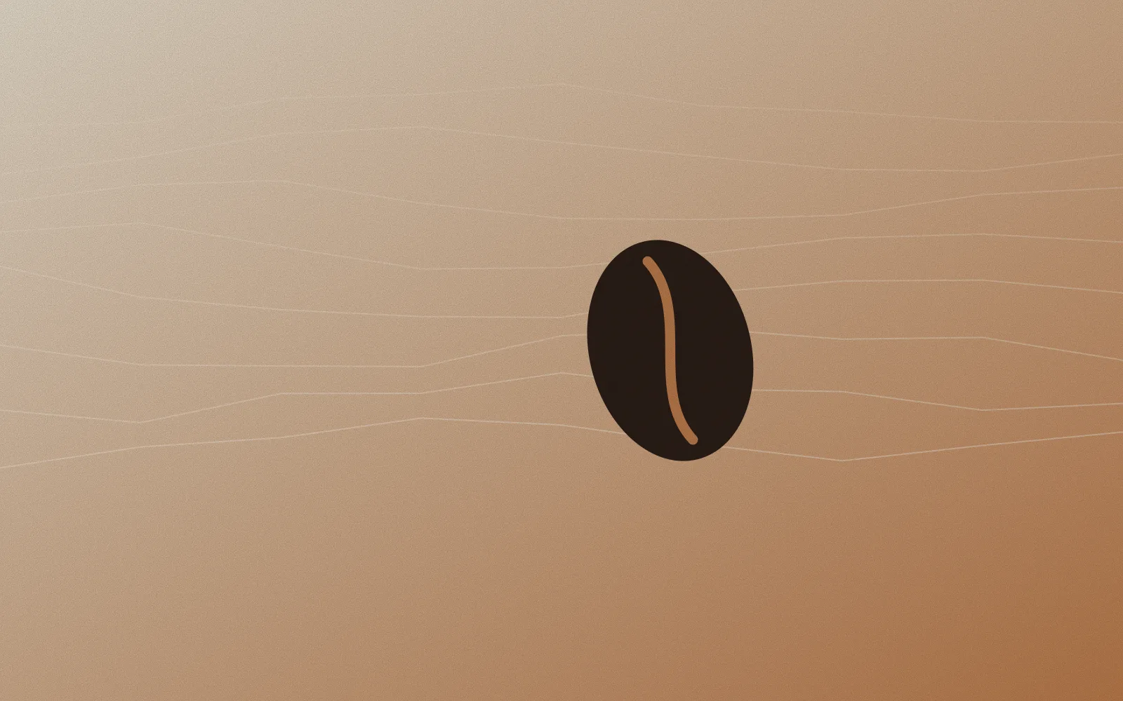Illustration d’un grain de café sur un fond crème